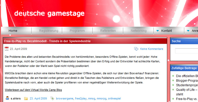 Projekt Deutsche Gamestage