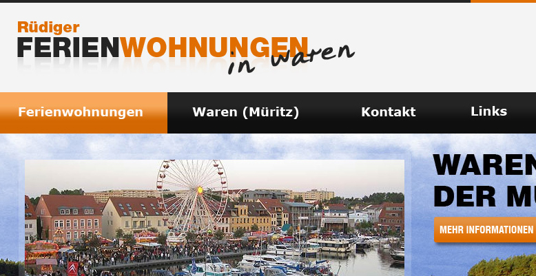 Neue Homepage für www.waren-mueritz-urlaub.de