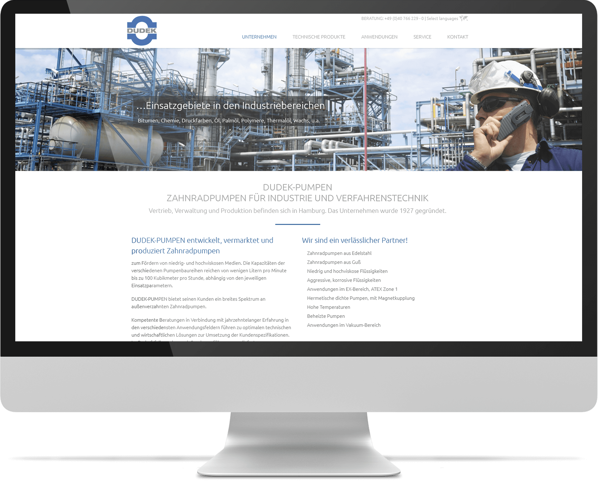 Relaunch mit Wordpress für die DUDEKPUMPEN GmbH & Co.KG