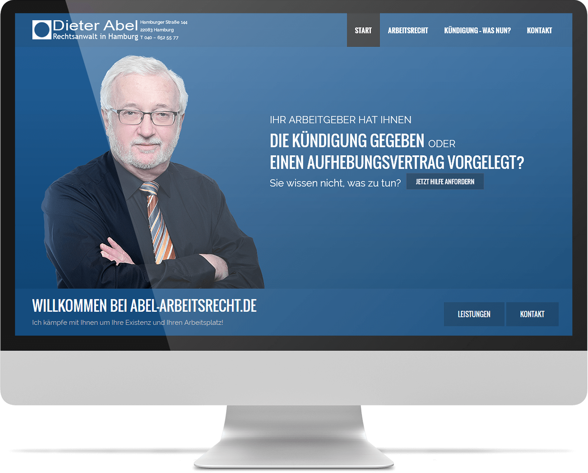 Webdesign & WordPress Referenz RA Abel Kündigungsrecht Webdesign & WordPress Referenz RA Abel Kündigungsrecht