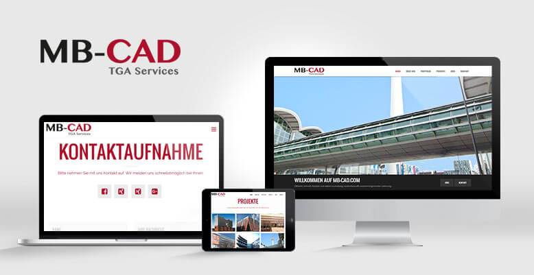 Wordpress Webseite für die MB CAD TGA Services GmbH