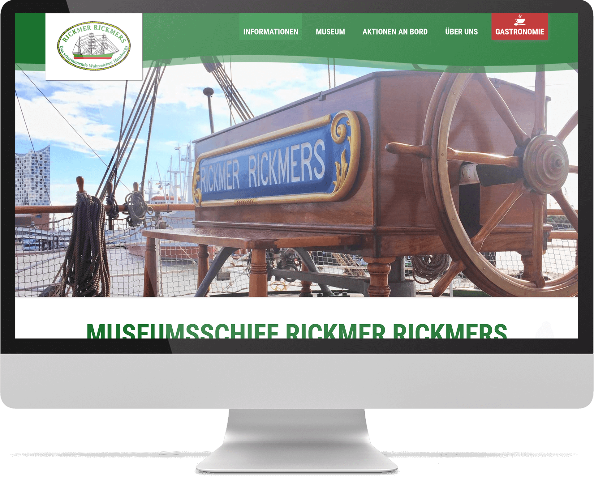 Webdesign & WordPress Referenz Museumsschiff Rickmer Rickmers