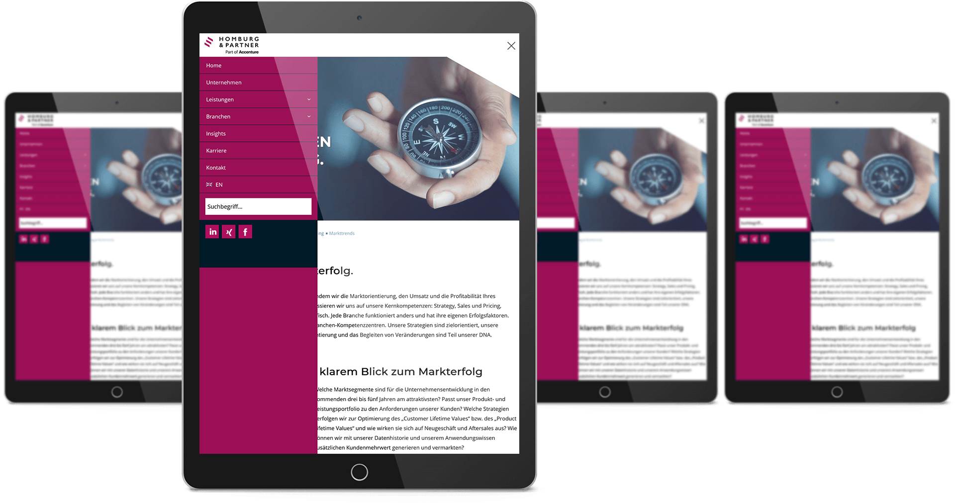 Webdesign & WordPress Tablet Homburg & Partner