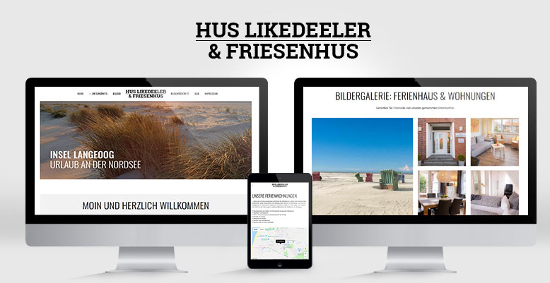 Ferienwohnung Hus Likedeeler mit Wordpress umgesetzt