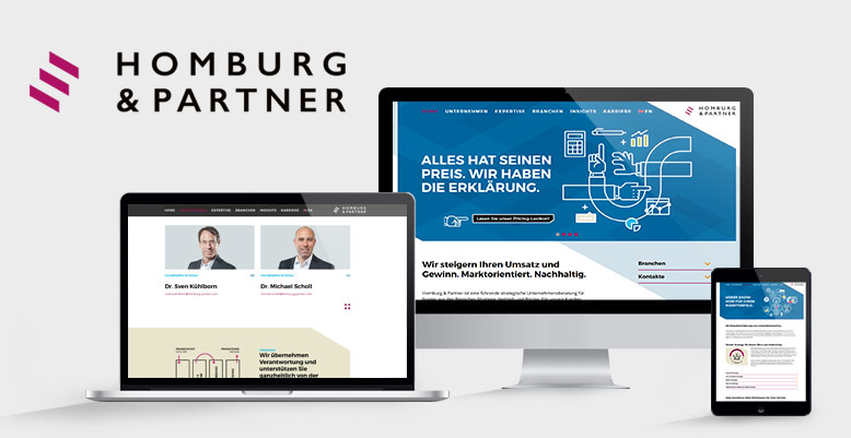 Entwicklung eines individuellen Wordpress Themes für Homburg & Partner