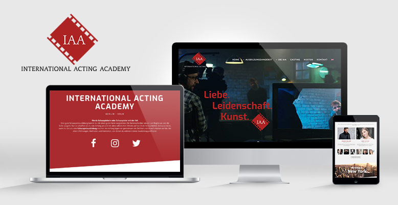IAA Schauspielschule – WordPress Relaunch & Responsives Webdesign