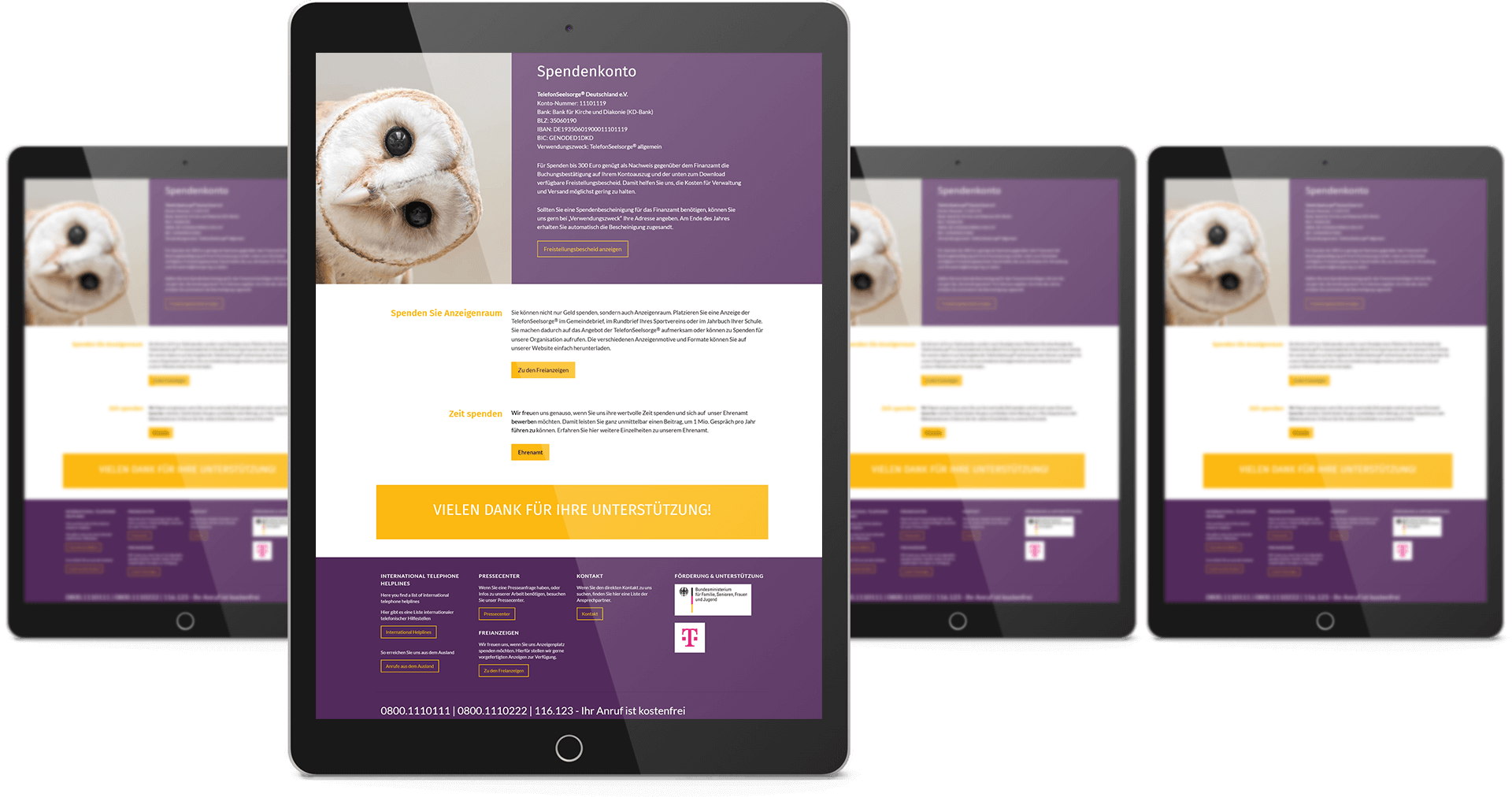 Webdesign & WordPress Tablet Telefonseelsorge Webdesign & WordPress Tablet Telefonseelsorge
