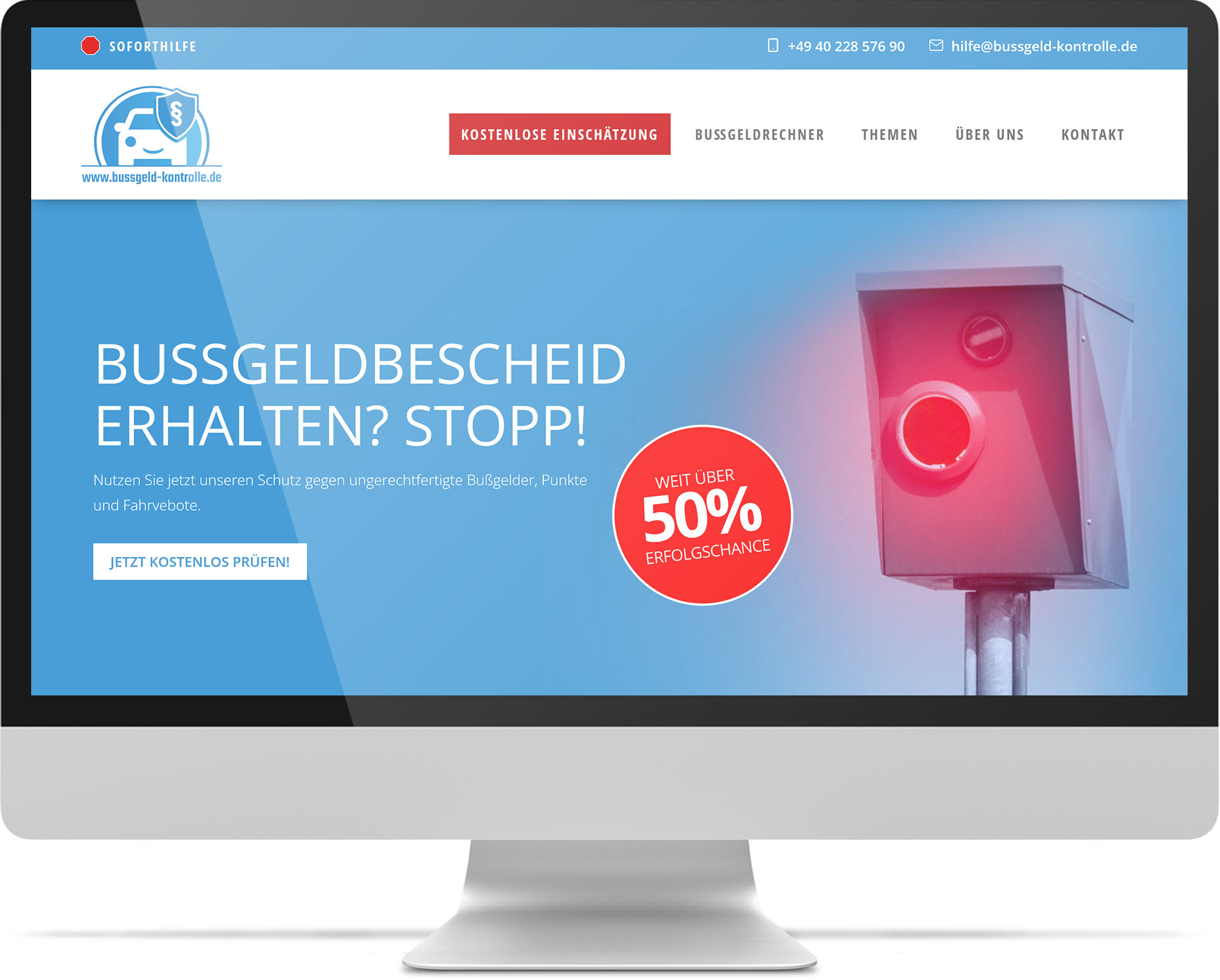 Webdesign & WordPress Referenz Bussgeldbescheid