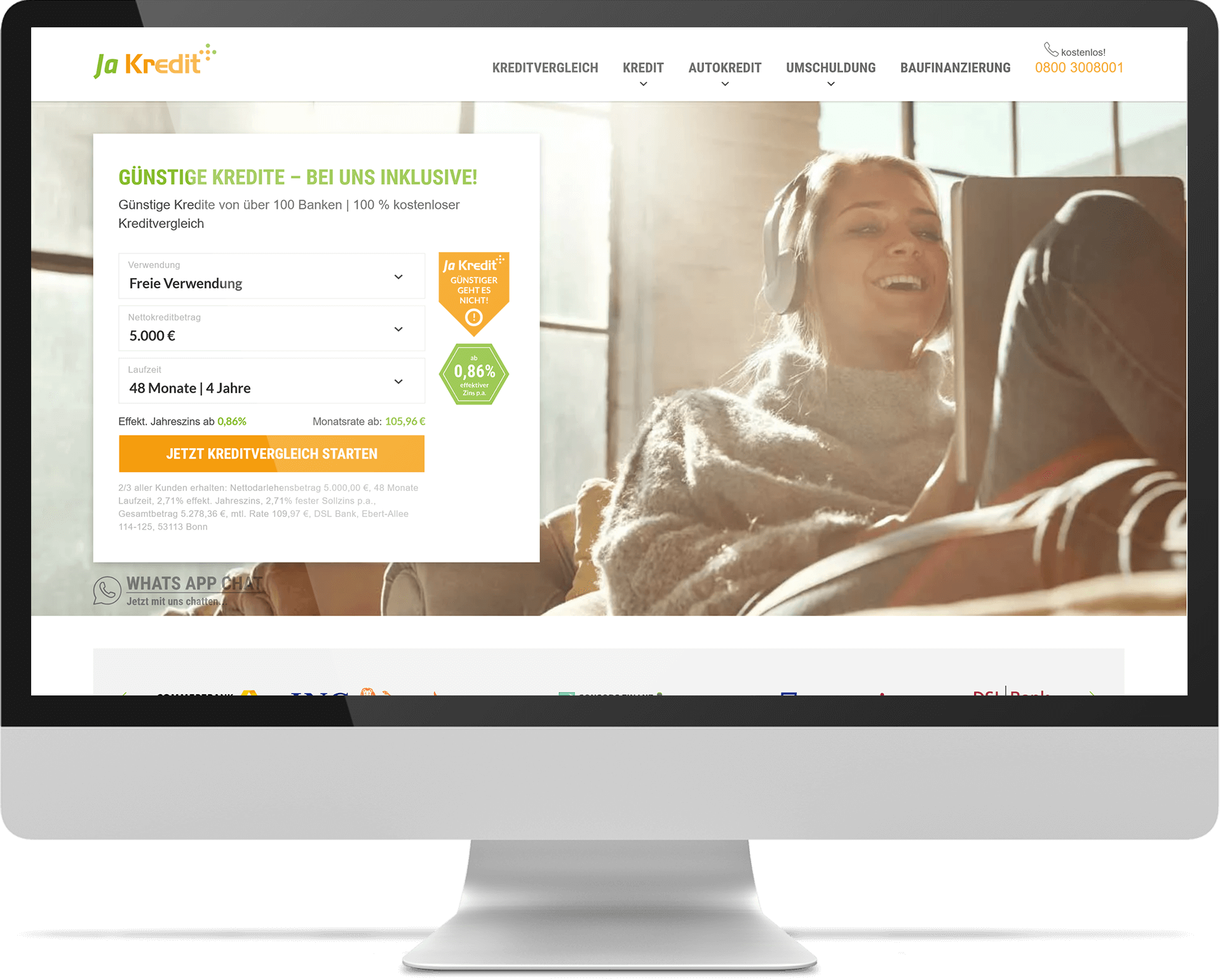Webdesign & WordPress Referenz Ja Kredit GmbH Webdesign & WordPress Referenz Ja Kredit GmbH
