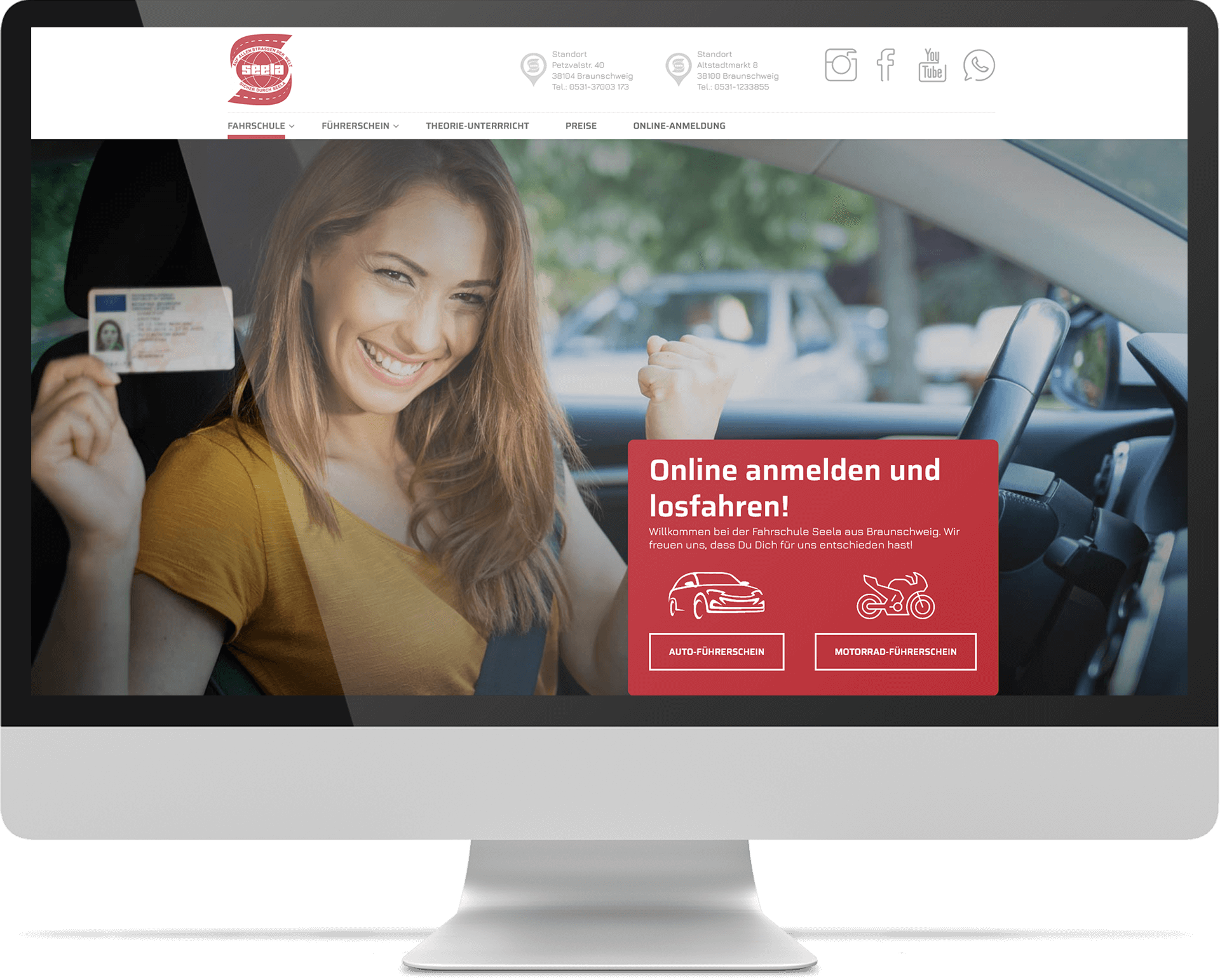 Webdesign & WordPress Referenz Fahrschule Seela